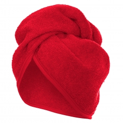 Turban Ręcznik Frotte Do Włosów Czerwony