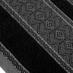 Ręcznik 100x150 Cm Bawełniany Czarny Panama