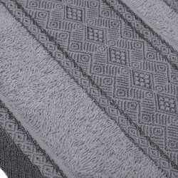 Ręcznik 100x150 Cm Bawełniany Szary Panama