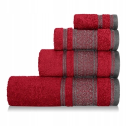 Ręcznik 100x150 Cm Bawełniany Czerwony Panama