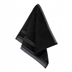 Ręcznik 50x90 Cm Bawełniany Czarny Panama