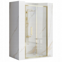 Drzwi Prysznicowe 100 cm Złote Składane Rea Fold