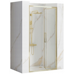 Drzwi Prysznicowe 100 cm Złote Składane Rea Fold