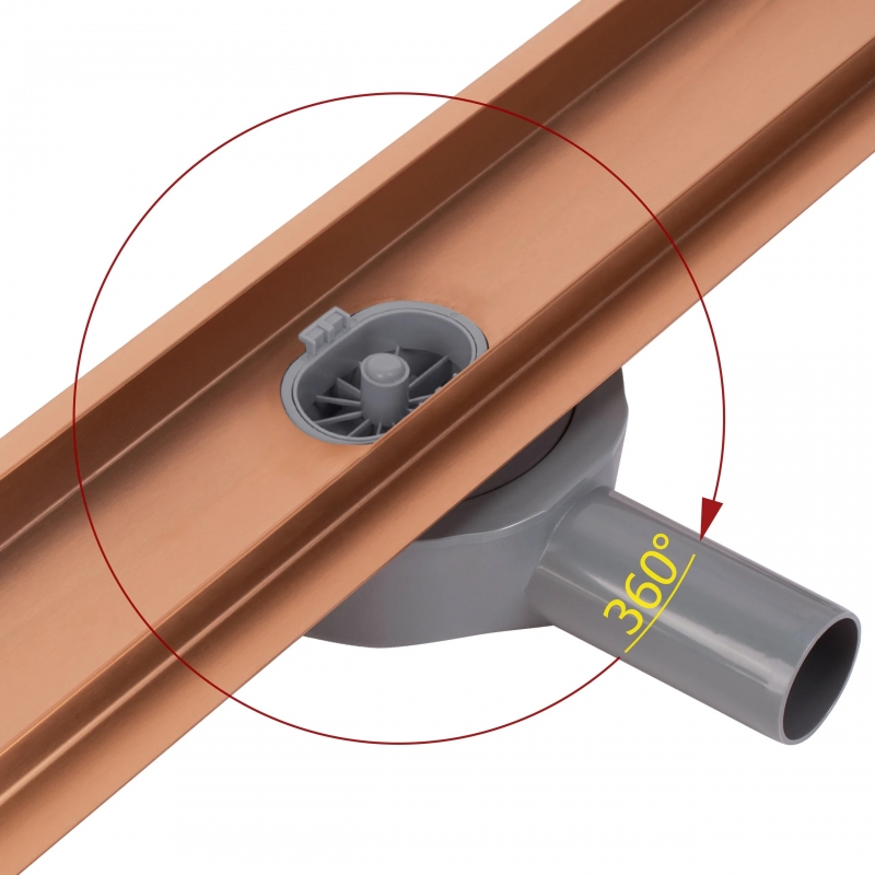 Odpływ Liniowy Rea Neox Pro Brush Copper 70