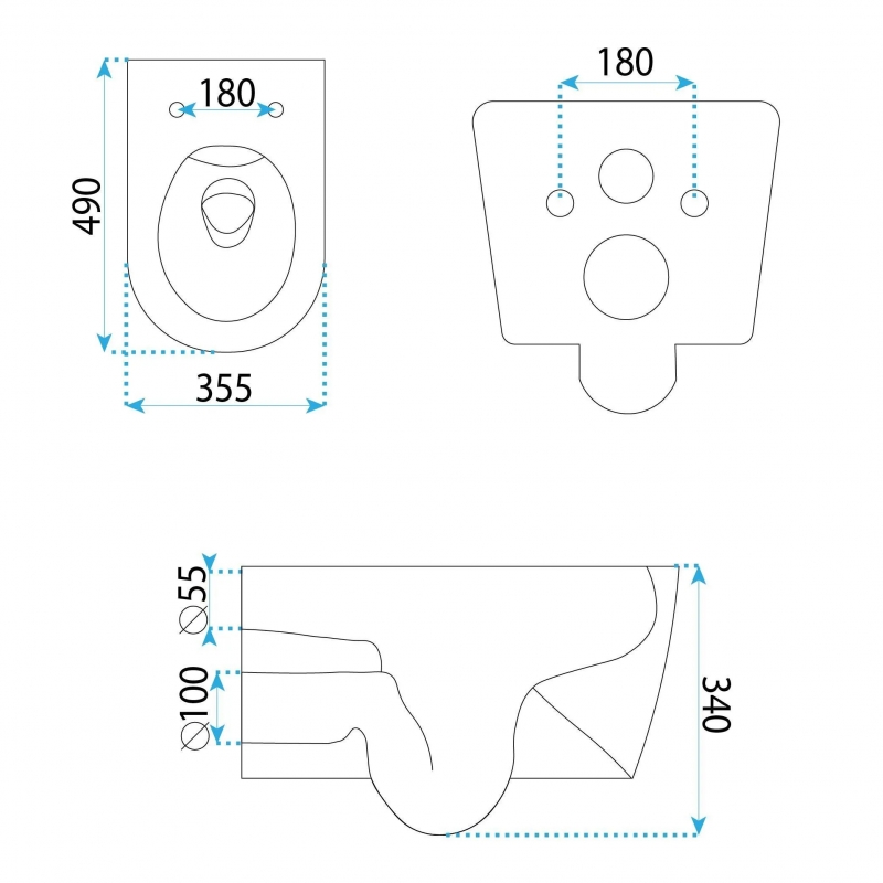 Misa WC podwieszana Rea Gustavo Rimless
