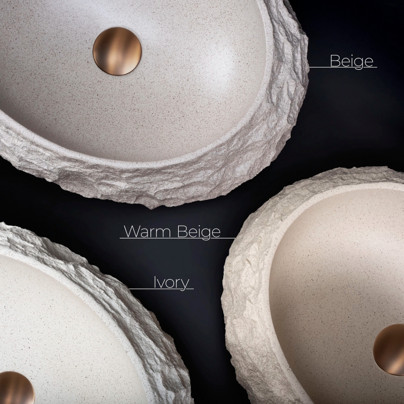 Umywalka nablatowa Rea Mika Warm Beige