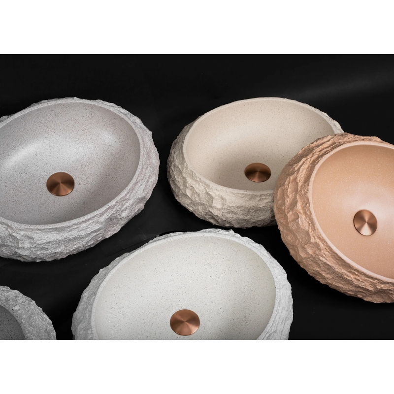 Umywalka nablatowa Rea Mika Warm Beige