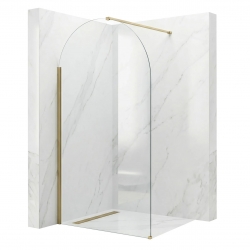 Ścianka prysznicowa Walk-In Rea Heaven Brush Gold 100