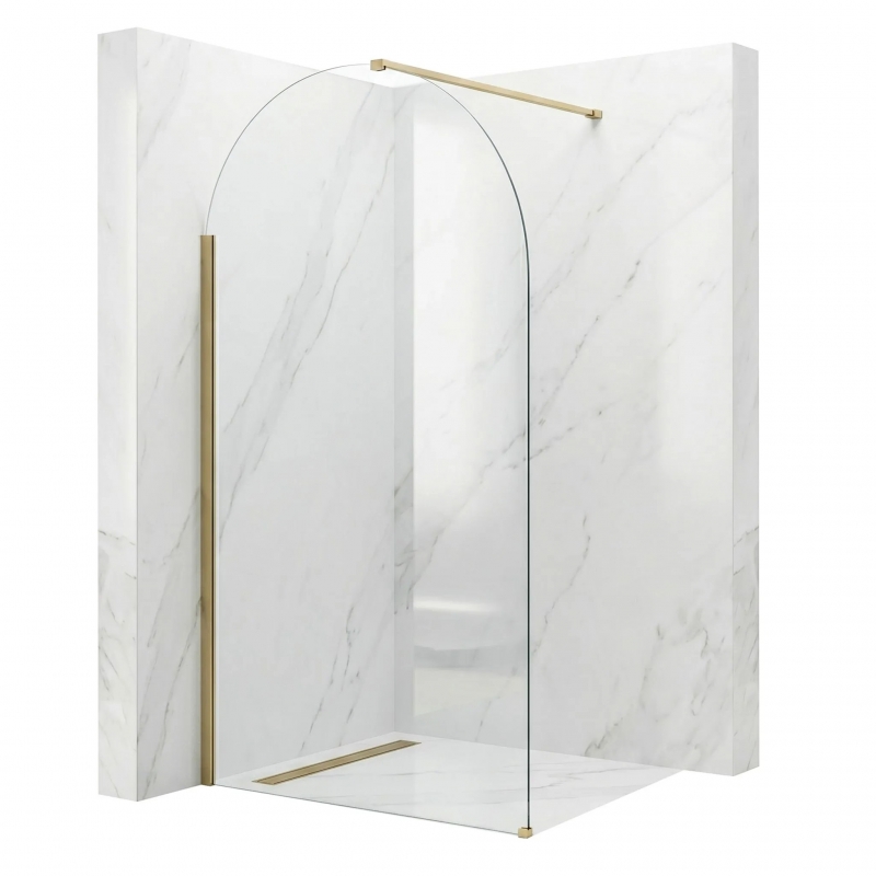 Ścianka prysznicowa Walk-In Rea Heaven Brush Gold 100