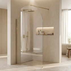 Ścianka prysznicowa Walk-In Rea Heaven Brush Gold 120