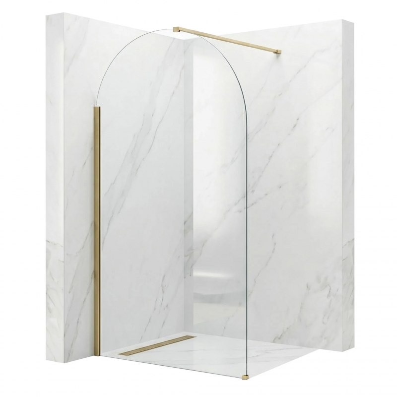 Ścianka prysznicowa Walk-In Rea Heaven Brush Gold 120