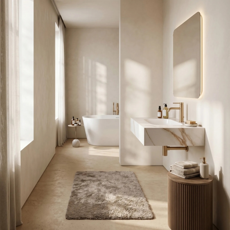Umywalka ścienna Rea Aresa Grey Gold 60