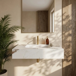 Umywalka ścienna Rea Aresa Cold Jade 80