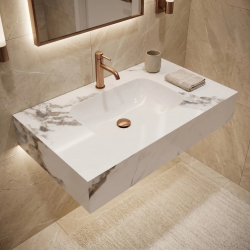 Umywalka ścienna Rea Aresa Cold Jade 80