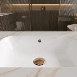 Umywalka ścienna Rea Aresa Grey Gold 80