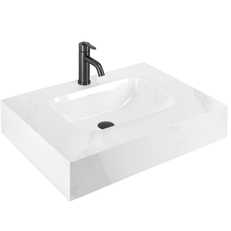 Umywalka ścienna Rea Aresa Belt White 70