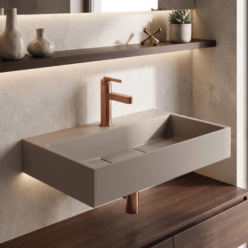 Umywalka konglomeratowa Rea GOYA TAUPE 60CM